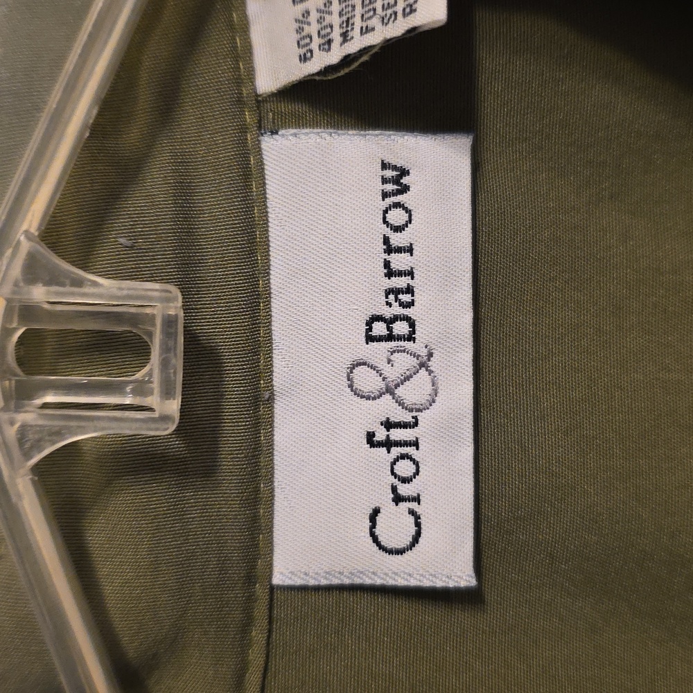 Croft & Barrow Olive Button-Up Blouse - Picture 2 of 7